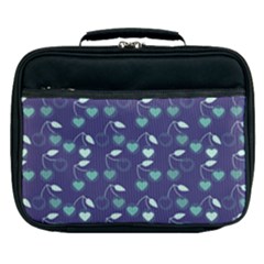 Heart Cherries Blue Lunch Bag by snowwhitegirl