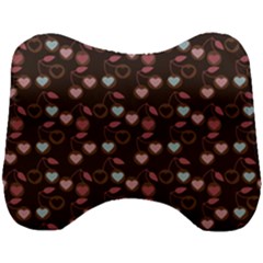 Heart Cherries Brown Head Support Cushion by snowwhitegirl