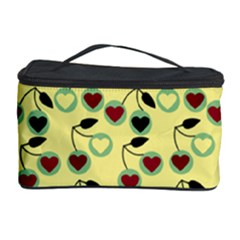 Yellow Heart Cherries Cosmetic Storage Case by snowwhitegirl