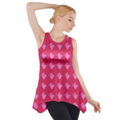 Punk Heart Pink Side Drop Tank Tunic by snowwhitegirl