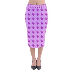 Punk Heart Violet Velvet Midi Pencil Skirt by snowwhitegirl