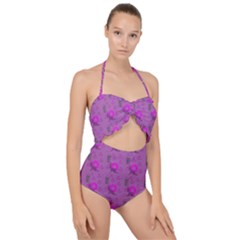 Punk Baby Violet Scallop Top Cut Out Swimsuit