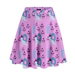 Punk Baby Pink High Waist Skirt