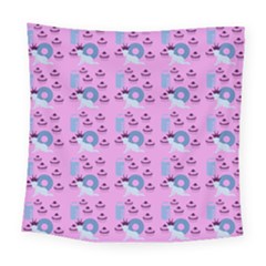 Punk Baby Pink Square Tapestry (large)