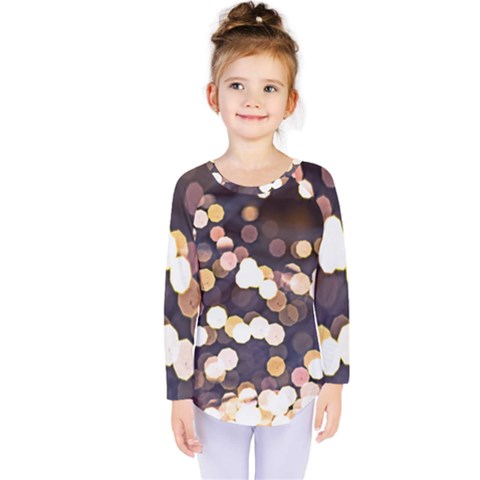 Bright Light Pattern Kids  Long Sleeve Tee by FunnyCow