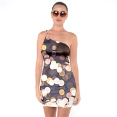 Bright Light Pattern One Soulder Bodycon Dress by FunnyCow