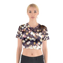 Bright Light Pattern Cotton Crop Top by FunnyCow