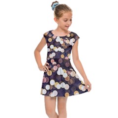 Bright Light Pattern Kids Cap Sleeve Dress