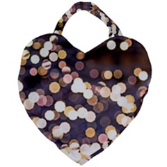 Bright Light Pattern Giant Heart Shaped Tote