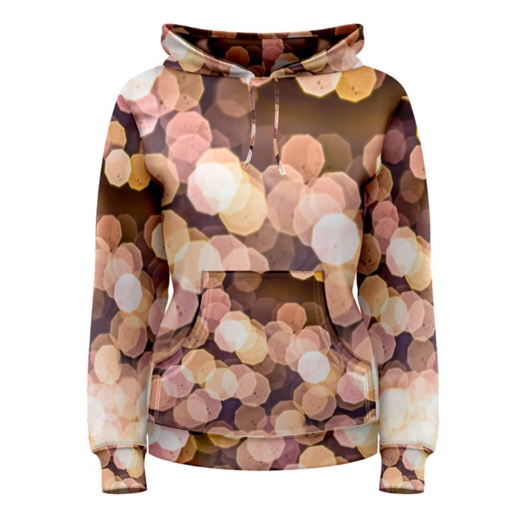 Warm Color Brown Light Pattern Women s Pullover Hoodie