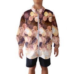 Warm Color Brown Light Pattern Windbreaker (kids) by FunnyCow