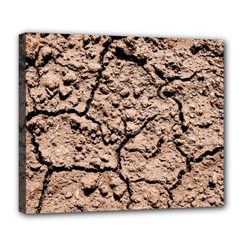 Earth  Light Brown Wet Soil Deluxe Canvas 24  X 20   by FunnyCow