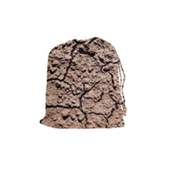 Earth  Light Brown Wet Soil Drawstring Pouches (medium)  by FunnyCow