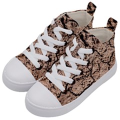 Earth  Light Brown Wet Soil Kid s Mid-top Canvas Sneakers by FunnyCow