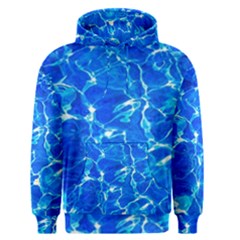 Blue Clear Water Texture Men s Pullover Hoodie by FunnyCow