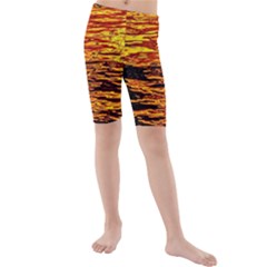 Liquid Gold Kids  Mid Length Swim Shorts by FunnyCow