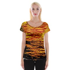 Liquid Gold Cap Sleeve Tops by FunnyCow