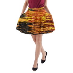 Liquid Gold A-line Pocket Skirt by FunnyCow