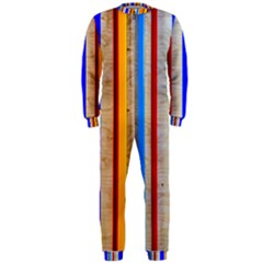 Colorful Wood And Metal Pattern Onepiece Jumpsuit (men)  by FunnyCow