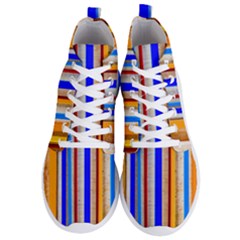 Colorful Wood And Metal Pattern Men s Lightweight High Top Sneakers by FunnyCow