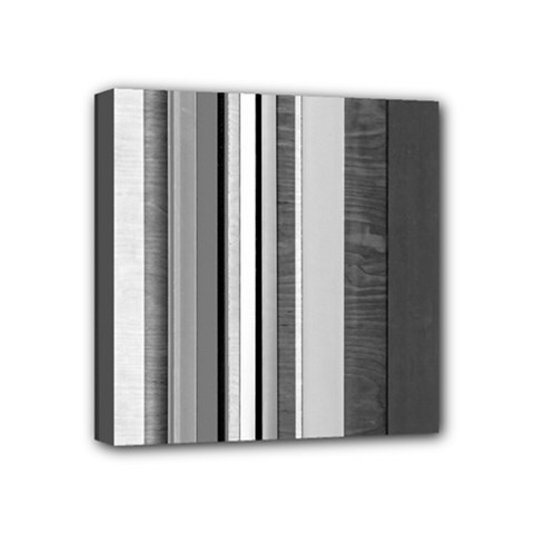 Shades Of Grey Wood And Metal Mini Canvas 4  X 4  by FunnyCow