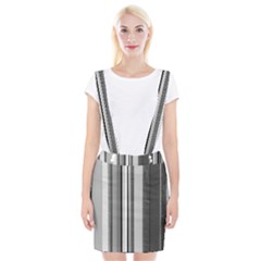 Shades Of Grey Wood And Metal Braces Suspender Skirt by FunnyCow