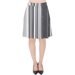 Shades Of Grey Wood And Metal Velvet High Waist Skirt by FunnyCow