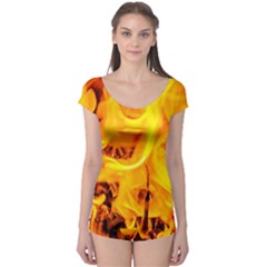 Fire And Flames Boyleg Leotard  by FunnyCow