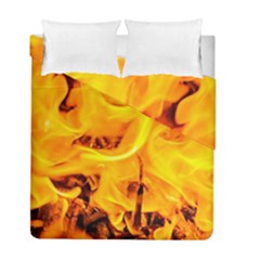 Fire And Flames Duvet Cover Double Side (full/ Double Size) by FunnyCow