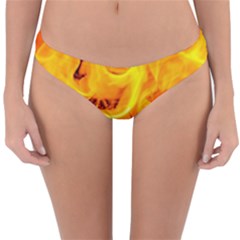 Fire And Flames Reversible Hipster Bikini Bottoms by FunnyCow