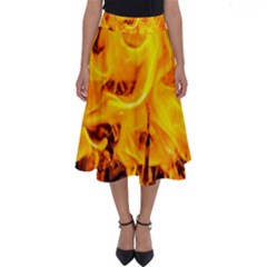 Fire And Flames Perfect Length Midi Skirt