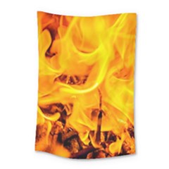 Fire And Flames Small Tapestry by FunnyCow