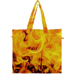 Fire And Flames Canvas Travel Bag by FunnyCow