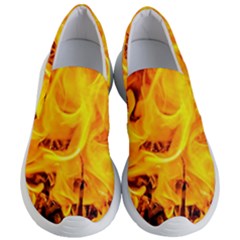 Fire And Flames Women s Lightweight Slip Ons by FunnyCow