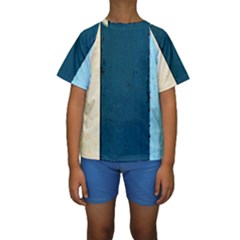 Flat Angle Kids  Short Sleeve Swimwear by FunnyCow