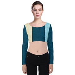 Flat Angle Velvet Crop Top by FunnyCow