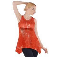 Grunge Red Tarpaulin Texture Side Drop Tank Tunic by FunnyCow