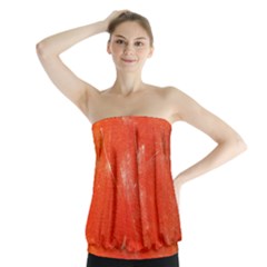 Grunge Red Tarpaulin Texture Strapless Top by FunnyCow