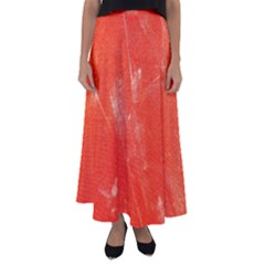 Grunge Red Tarpaulin Texture Flared Maxi Skirt by FunnyCow