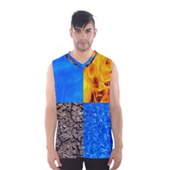 The Fifth Inside Funny Pattern Men s Basketball Tank Top by FunnyCow