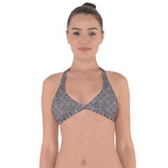 Luxury Modern Baroque Pattern Halter Neck Bikini Top by dflcprints