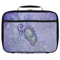 Wonderful Butterlies With Flowers Full Print Lunch Bag by FantasyWorld7