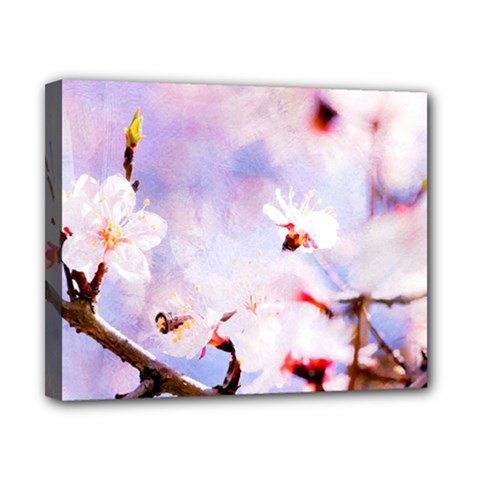 Pink Sakura Purple Background Canvas 10  x 8 