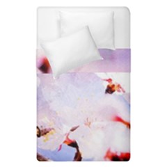 Pink Sakura Purple Background Duvet Cover Double Side (single Size) by FunnyCow