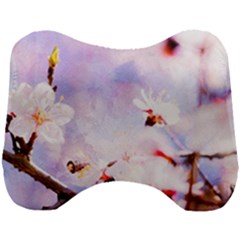 Pink Sakura Purple Background Head Support Cushion