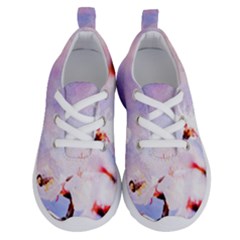 Pink Sakura Purple Background Running Shoes