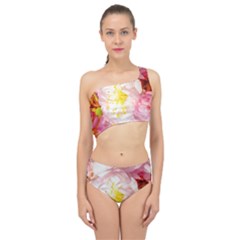 Pink Flowering Almond Flowers Spliced Up Two Piece Swimsuit by FunnyCow