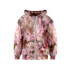 Beautiful Flowering Almond Kids  Zipper Hoodie by FunnyCow