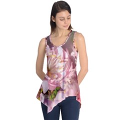 Beautiful Flowering Almond Sleeveless Tunic by FunnyCow