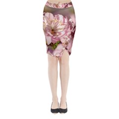 Beautiful Flowering Almond Midi Wrap Pencil Skirt by FunnyCow